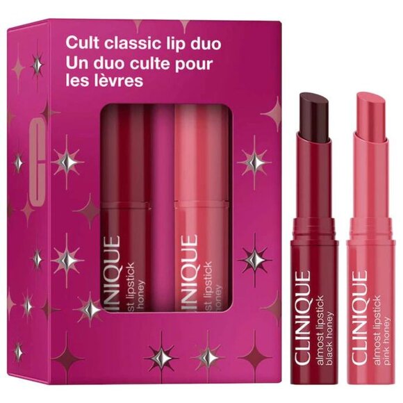 Clinique Cult Classic 'Black Honey&Pink Honey' Lip Duo- NWT- Set 2 - Picture 1 of 5